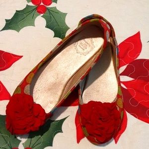 Fabric Polka dot ballet slippers